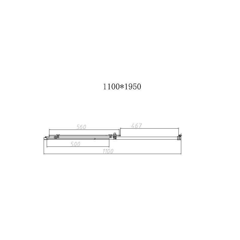 Душевая дверь Vincea Slim-N 110 VDS-4SN110CLB