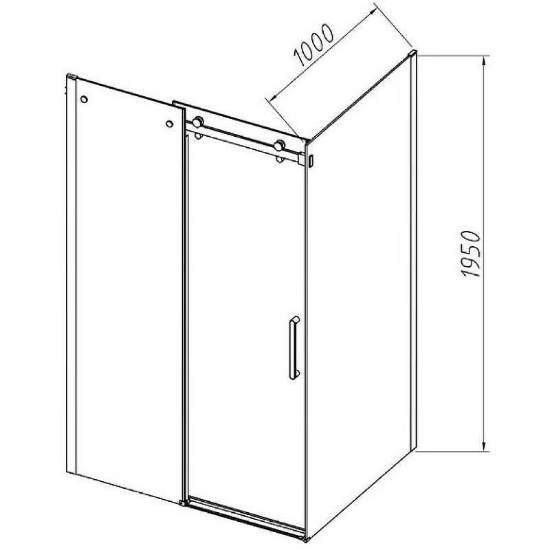 Душевой уголок Vincea Como-N 160x100 VSR-4CN1016CLB