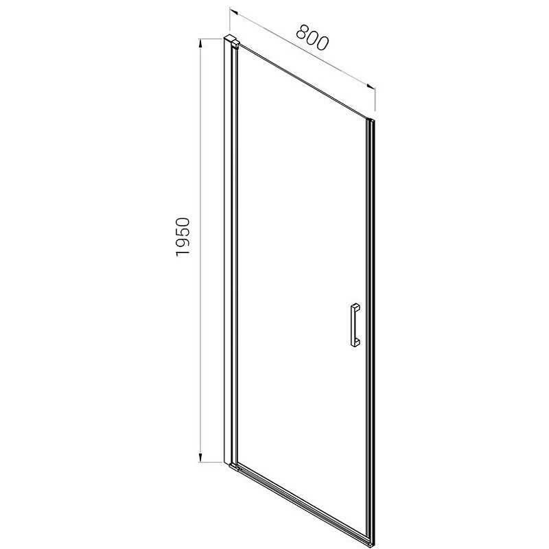 Душевая дверь Vincea Alpha 80 VDP-3AL800CLG