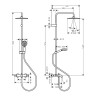 Душевая система Hansgrohe Vernis Blend Showerpipe 26899670 с термостатом Черная матовая