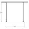 Душевая перегородка Cezares Liberta 120 LIBERTA-L-2-120-120-BR-NERO
