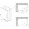 Душевой уголок Abber Schwarzer Diamant 130x70 AG30130BMH-S70BM профиль Черный стекло матовое