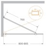 Шторка на ванну Cezares Liberta 80 LIBERTA-V-1-TB-80/155-C-Cr