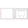 Зеркало Boheme Modern 80x70 543-080-MG с подсветкой