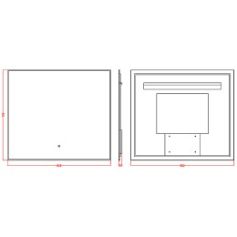 Зеркало Boheme Modern 80x70 543-080-MG с подсветкой