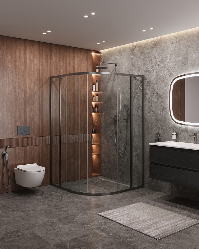Душевой уголок Cezares Molveno 120x120 MOLVENO-R-11-90+30-C-GM-IV