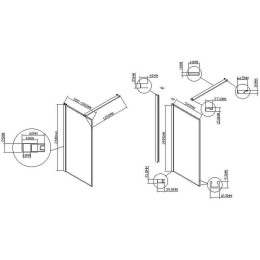 Душевая перегородка Vincea Walk-In 100 VSW-1HS100CLB