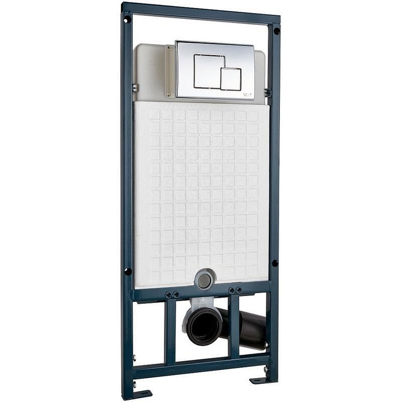 Комплект унитаза Ceramicanova Union CN4009T с сиденьем Микролифт и инсталляцией WeltWasser WW Marberg 507 10000005949+10000005953 с клавишей смыва Хром глянцевый