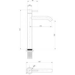 Смеситель для раковины Abber Wasser Kreis AF8111B черный матовый