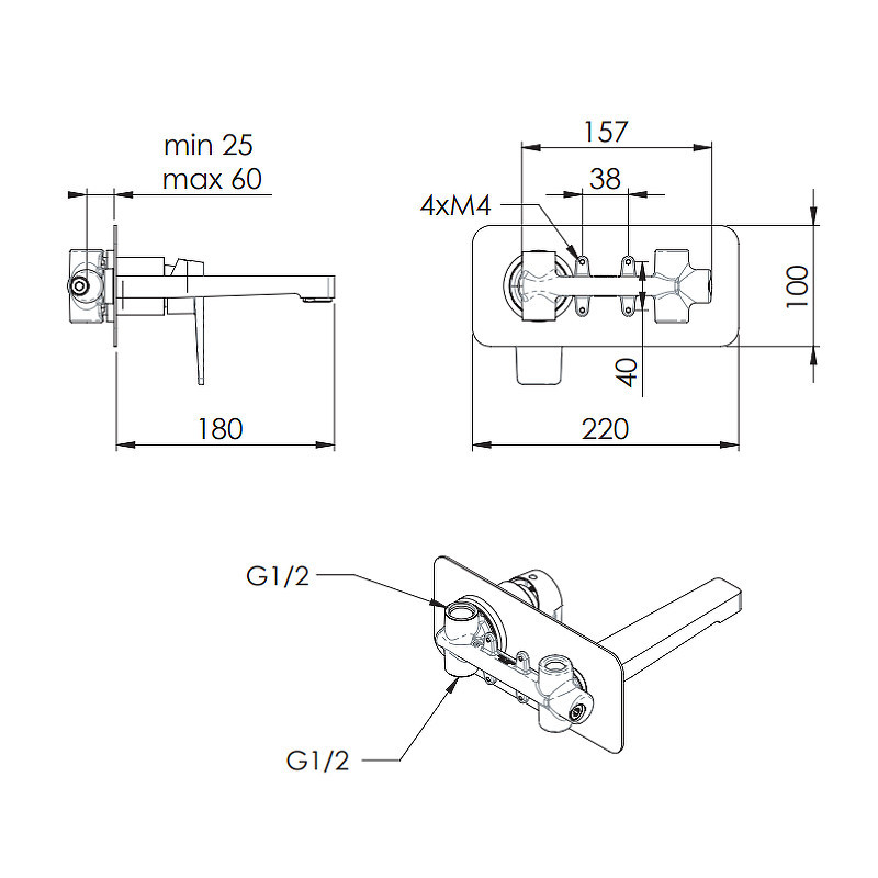 Смеситель для раковины Remer Dream D15