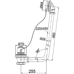 слив-перелив BelBagno BB567-OVF-CRM click-clack