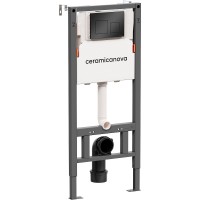 Инсталляция Ceramicanova Balance CN121002MB для унитаза с Черной матовой клавишей смыва