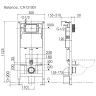 Инсталляция Ceramicanova Balance CN121002MB для унитаза с Черной матовой клавишей смыва