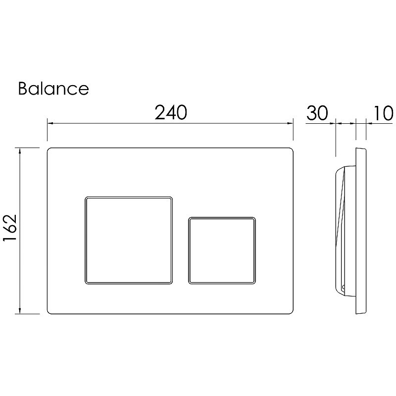 Инсталляция Ceramicanova Balance CN121002MB для унитаза с Черной матовой клавишей смыва