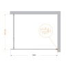 Душевая перегородка BelBagno Kraft 120 KRAFT-L-1-120-C-Cr