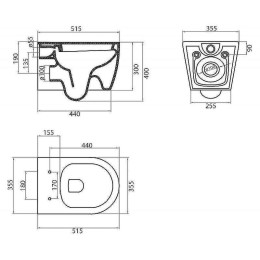 Унитаз BelBagno Marino BB105CHR/BB870SC подвесной