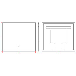 Зеркало Boheme Modern 80x70 543-080-GM с подсветкой