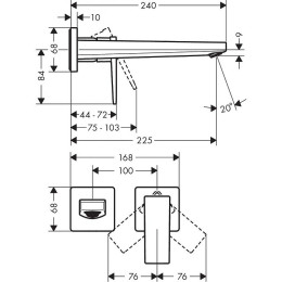 Смеситель для раковины Hansgrohe Metropol 32526700 белый матовый