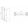 Душевая дверь Abber Zart 100 AG08100P