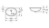 Раковина Villeroy&Boch Evana 57 61470001 Альпийский белый