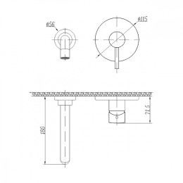 Смеситель для раковины Abber Wasser Kreis AF8112B