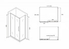 Душевой уголок Abber Schwarzer Diamant 120х100 AG30120BH-S100B профиль Черный стекло прозрачное