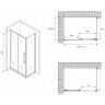 Душевой уголок Abber Schwarzer Diamant 130x90 AG30130BMH-S90BM профиль Черный стекло матовое