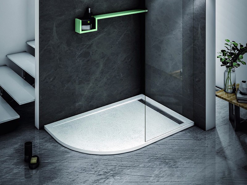 Душевой поддон из искусственного камня Cezares Tray AS 100x80 R TRAY-AS-RH-100/80-30-W-R