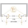 Душевая дверь Cezares Elena 240 ELENA-W-B-22-240-C-Cr