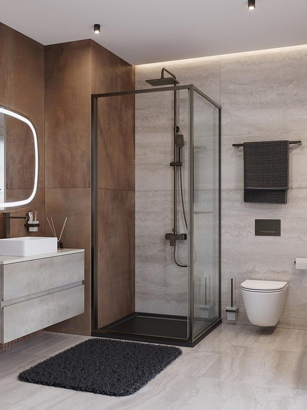 Душевой уголок Cezares Lux 80x80 LUX-A-FS-1-80-C-GM