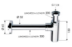 сифон Remer 958LCFP цвет Черный брашированный хром