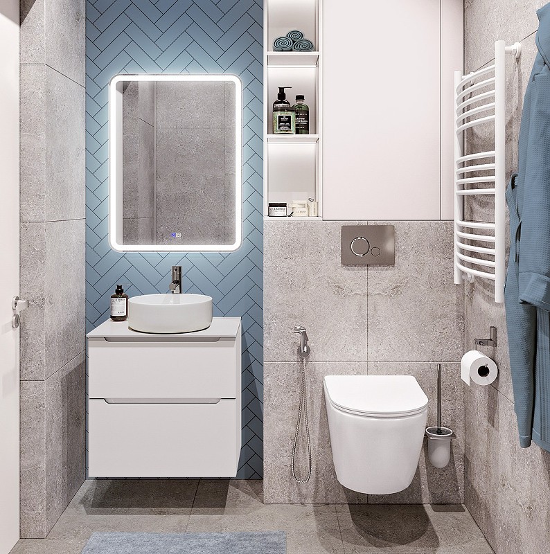 Тумба под раковину BelBagno Etna-H60 60 ETNA-H60-600-2C-SO-BL-P подвесная