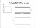 Тумба Boheme Armadi Art Vallessi UNO-S 100 897-100-A mat подвесная