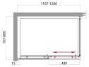 Душевой уголок BelBagno Uno 120x80 UNO-AH-1-120/80-C-Cr