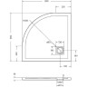 Душевой поддон из искусственного камня BelBagno Uno 80x80 TRAY-MR-UNO-R-80-550-35-W-CR