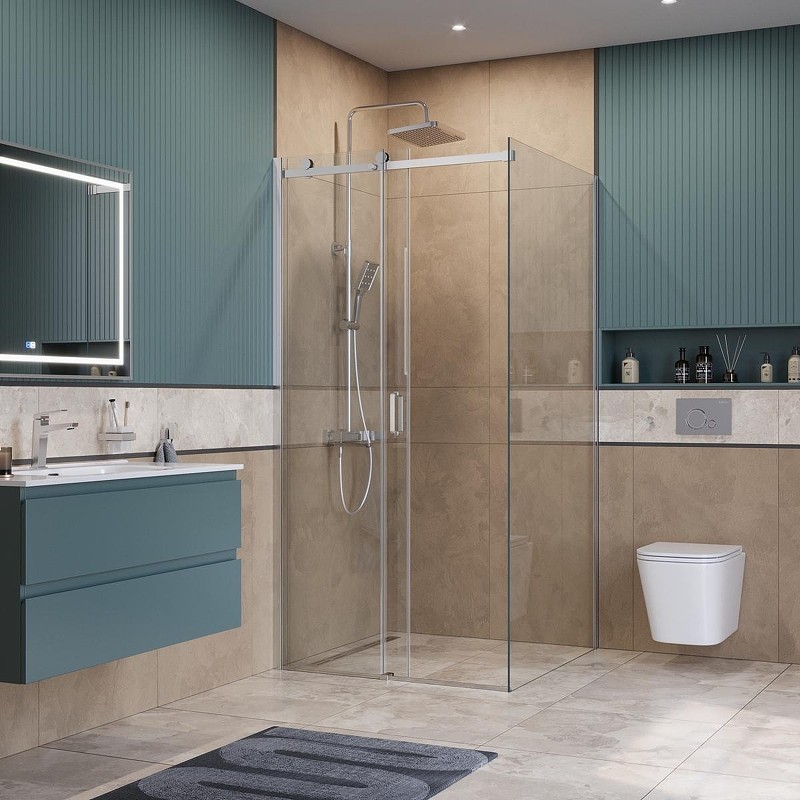 Душевой уголок BelBagno Soft Close-2 100x100 SOFT_CLOSE-2-A-1-100-C-Cr