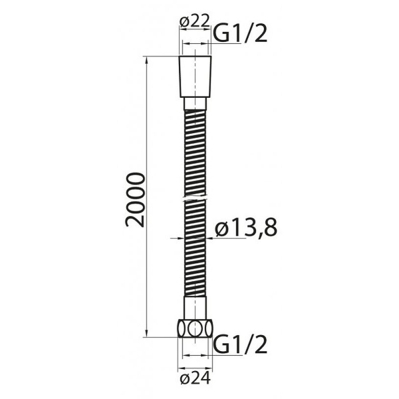 Душевой шланг Cezares Czr CZR-U-FBV-200-03/24