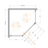 Душевой уголок Cezares Eco 90x90 ECO-O-P-1-90-P-NERO