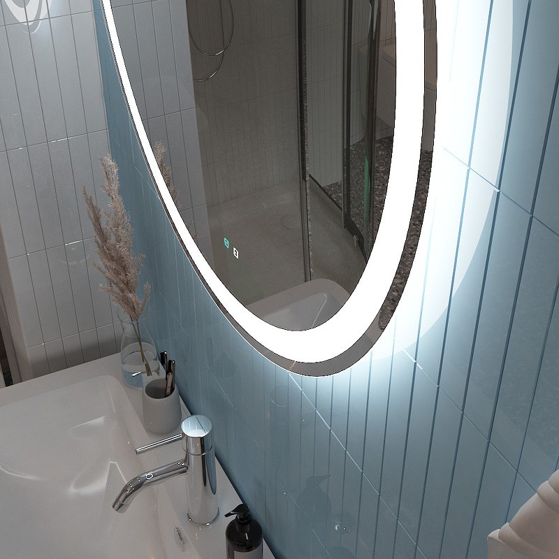 Зеркало BelBagno 80 SPC-RNG-800-LED-TCH-SND с подсветкой