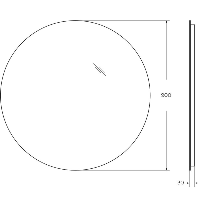 Зеркало BelBagno 90 SPC-INT-900-LED с подсветкой
