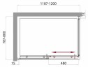 Душевой уголок BelBagno Uno 120x80 UNO-AH-1-120/80-P-Cr