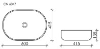 Раковина-чаша Ceramicanova Element 60 CN6047MC Капучино матовый
