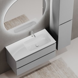 Тумба под раковину Sancos Folk 100 R FL100RES подвесная Ergraut soft