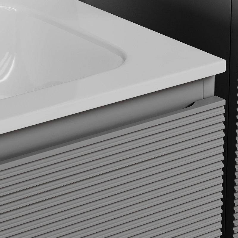 Тумба под раковину Sancos Folk 100 R FL100RES подвесная Ergraut soft