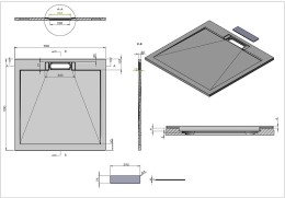Душевой поддон из искусственного камня Vincea 90х90 VST-4SRL9090G