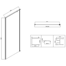 Душевой уголок Vincea Slim-N 90x90 VSR-5SN9090CLB