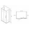 Душевой уголок Abber Schwarzer Diamant 110x70 AG30110MH-S70M-S70M профиль Хром стекло матовое