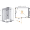 Душевой уголок Cezares Bergamo 90x100 L BERGAMO-W-AH-1-90/100-C-Cr-L