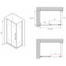 Душевой уголок Abber Schwarzer Diamant 150x70 AG30150BMH-S70BM профиль Черный стекло матовое
