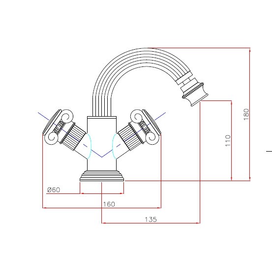 Смеситель для биде Cezares Olimp OLIMP-BS2-02-Sw
